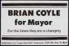 Brian Coyle mayoral campaign sign, 1979