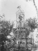 Black and white photograph showing the construction of the Hermann Monument, New Ulm, ca. 1888–1897. 