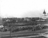 Black and white photograph of a crowd gathered for a football game at The Parade, 1923.