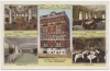 Color image of a color-tinted postcard with pictures of the St. Paul Athletic Club, c.1920.