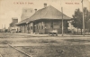 Black and white photograph of the C. M. & St. P. Depot, Wheaton, Minn, 1917.