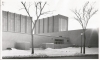 Black and white photograph of the exterior of Mount Zion Temple c. 2012.