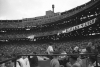 Black and white photograph of Fans at the Beatles concert, Metropolitan Stadium, 8/21/1965. Photograph: Sully, St. Paul Dispatch & Pioneer Press.