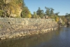 Color image of a Interstate State Park retaining wall along the St. Croix River.