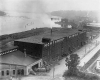 Black and white photograph of the Northwest Thresher Company, Stillwater, 1907. Photograph by John Runk Jr.