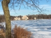 Lake Harriet bandshell in winter