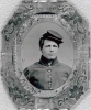 Photgraph portrait of Joseph Volk in his uniform, including his hat.