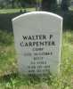 Color image of the headstone of Walter P. Carpenter, in Pioneers and Soldiers Memorial Cemetery in Minneapolis, 2016. Photographed by Paul Nelson.