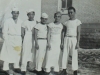 Black and white photograph of MISLS students in mess clothing, Fort Snelling, c.1944.