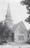 Black and white photograph of First Baptist Church on South Ash Street, Crookston, ca. 1900s.