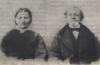 Black and white photograph of Johanna and William Vollbrecht, early founders of Hanover, ca. 1855.