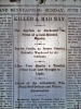 Headline of a June 2, 1889 St. Paul Pioneer Press story describing Taylor Combs's killing.