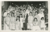 Black and white photograph of Ram Gada (center) prepares to leave India for Minnesota ca. 1960. Used with the permission of Ram Gada.