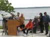 Committee members and Ojibwe leaders at statue dedication
