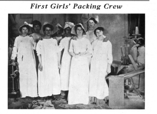First women flour packers at Washburn-Crosby COMPANY