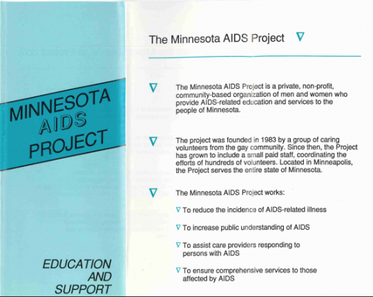 Minnesota AIDS Project pamphlet