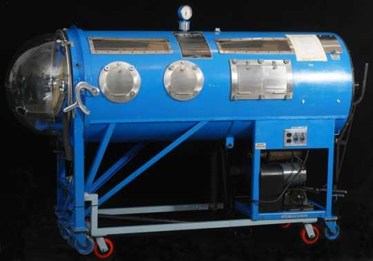 Iron lung used at Kenny Institute