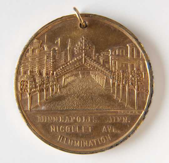 Minneapolis Industrial Exposition medal (back)
