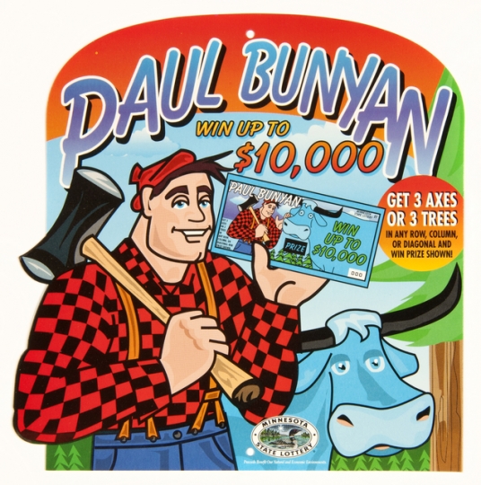 Paul Bunyan lottery game sign