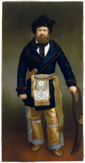 Joseph Rolette portrayed as a Métis in a pastel by an unknown artist, c.1890.