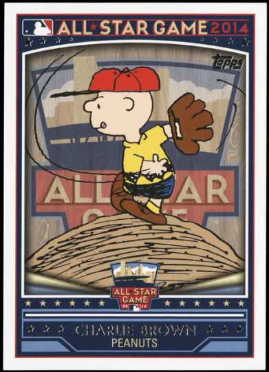 Charlie Brown novelty baseball card