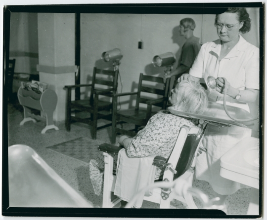 Beauty shop at Willmar State Hospital