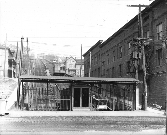 Looking up the Incline from Superior Street.