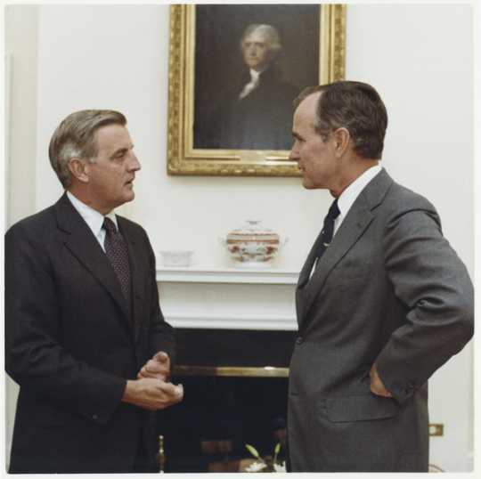 Walter Mondale and George H. W. Bush
