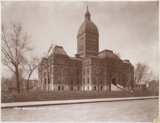 Black and white photograph of State Capitol, c.1900.  