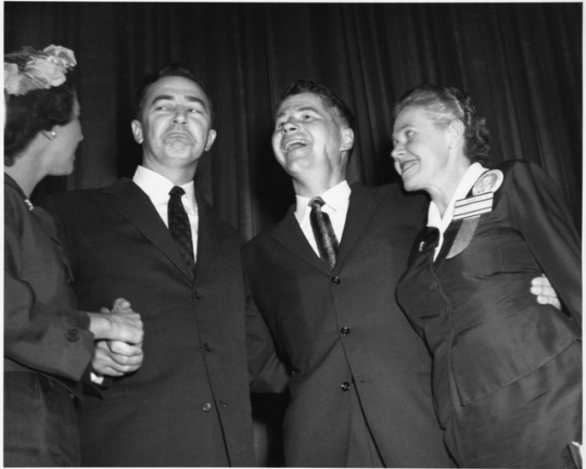 L to R: Eugene McCarthy, Orville Freeman, Eugenie Anderson