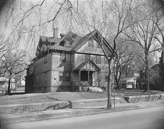 Black and white photograph taken in of the Crispus Attucks Orphanage and Old Folks Home at 469 Collins Street in St. Paul, 1962.
