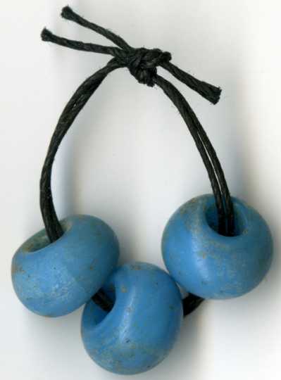 Light blue glass trade beads