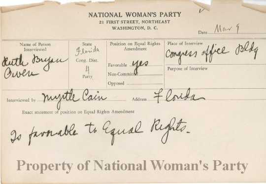 Congressional voting card
