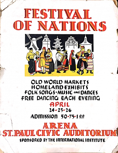 Original poster from the 1936 Festival of Nations