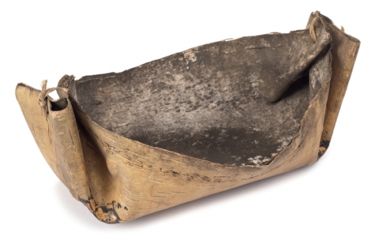 Bois Forte Ojibwe birch-bark sap bucket