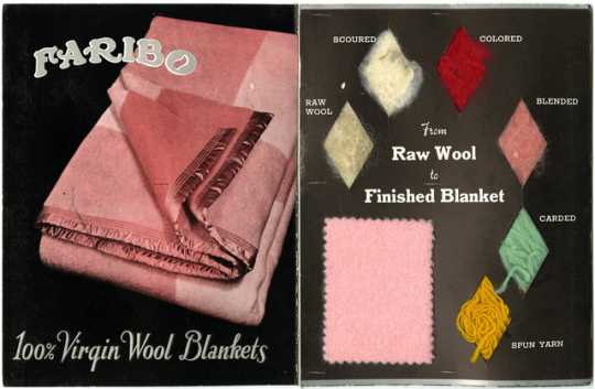 Color image if Faribault Woolen Mill Company textile sample book, c.1935.