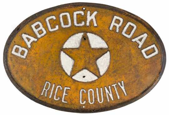Babcock Road sign