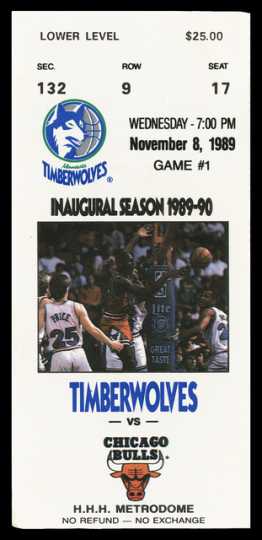 Minnesota Timberwolves ticket