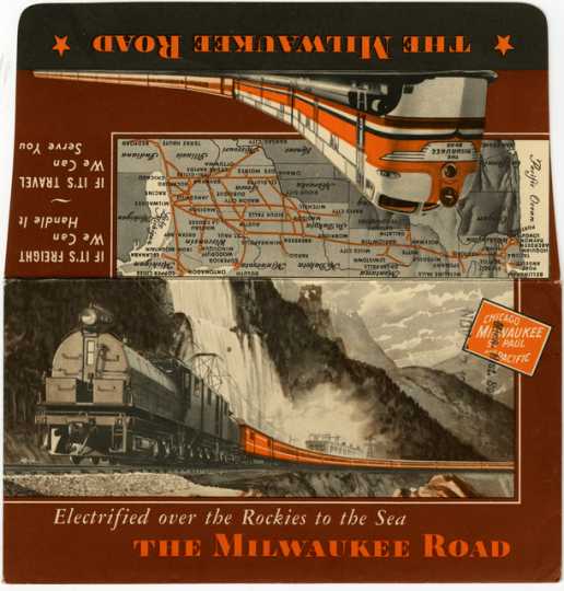 Milwaukee road tickets and envelope, manufactured 1948.