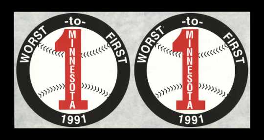 Minnesota Twins "Worst to First" sticker