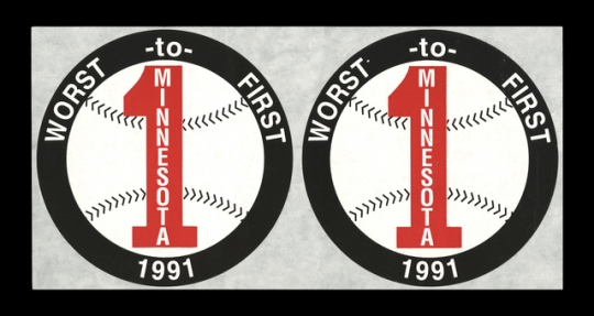 Minnesota Twins "Worst to First" sticker