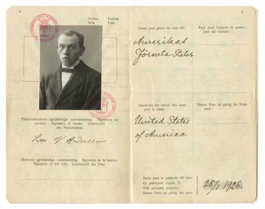Passport issued to Swan Victor Anderson