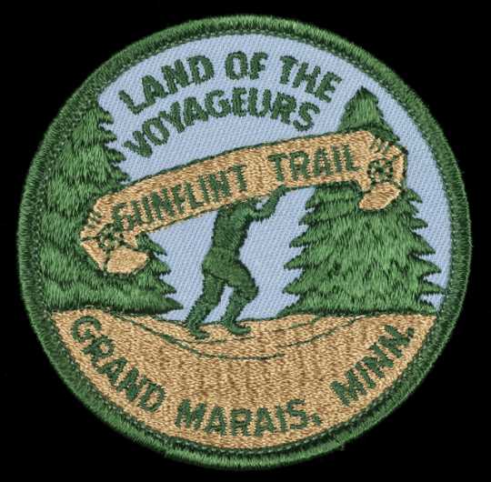 Grand Marais and Gunflint Trail promotional patch, ca. 1986.