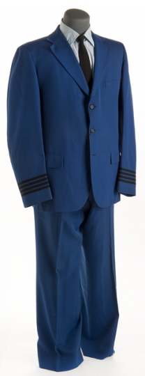 Color image of a Northwest Airlines employee uniform made by F. Veskrno Hamilton, Cincinnati, OH, c.1965.