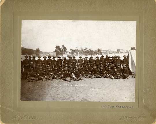 group photograph of soldiers in Red Wing's Company G