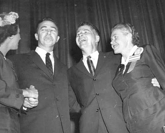 L to R: Eugene McCarthy, Orville Freeman, Eugenie Anderson