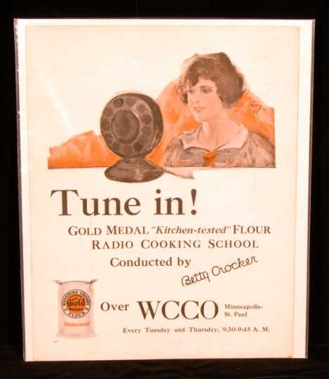 Color image of a Gold Medal Flour and WCCO sign, c.1925.