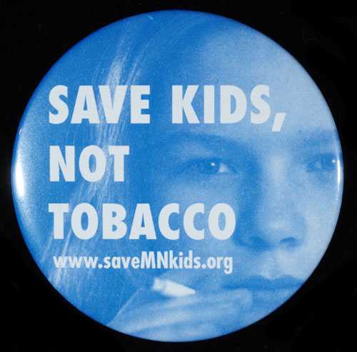 Button produced by the Minnesota Smoke-Free Coalition