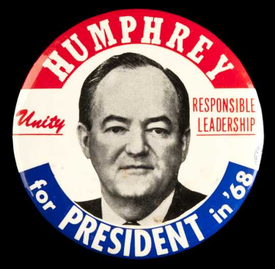 Hubert Humphrey for President 1968 Political Pinback Campaign Button 1" 