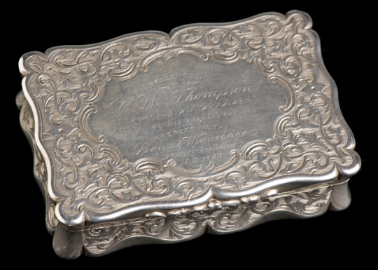 Snuffbox presented to Clark W. Thompson